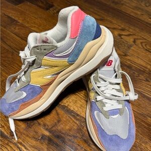 New Balance Pink and Blue Retro Sneakers